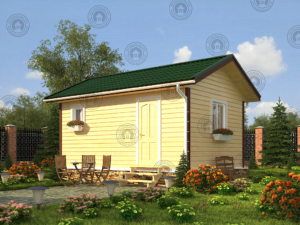 одноэтажная баня 6*4