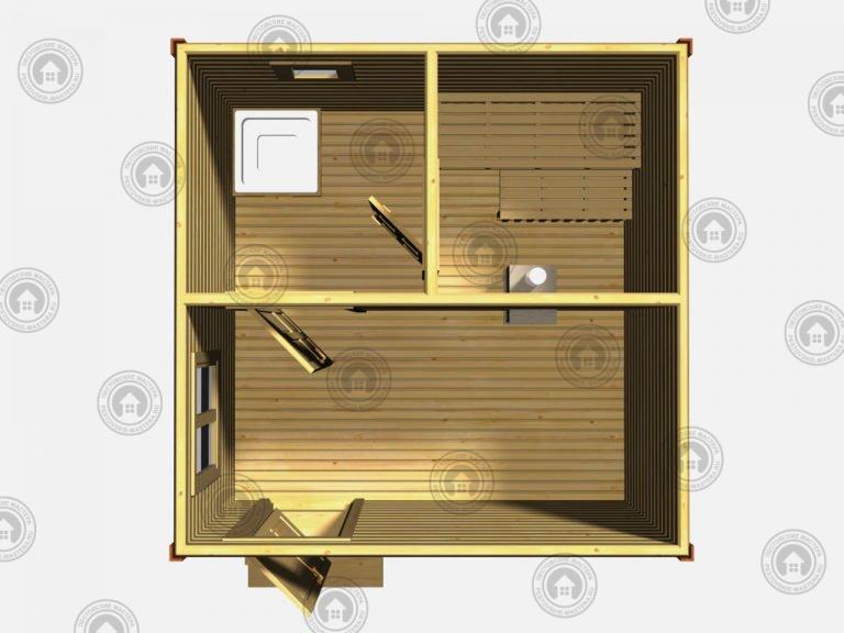 проект бани из бруса 4*4