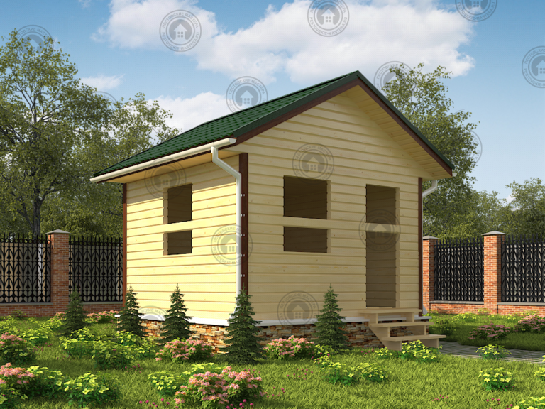 каркасный дом 4*4 без отделки