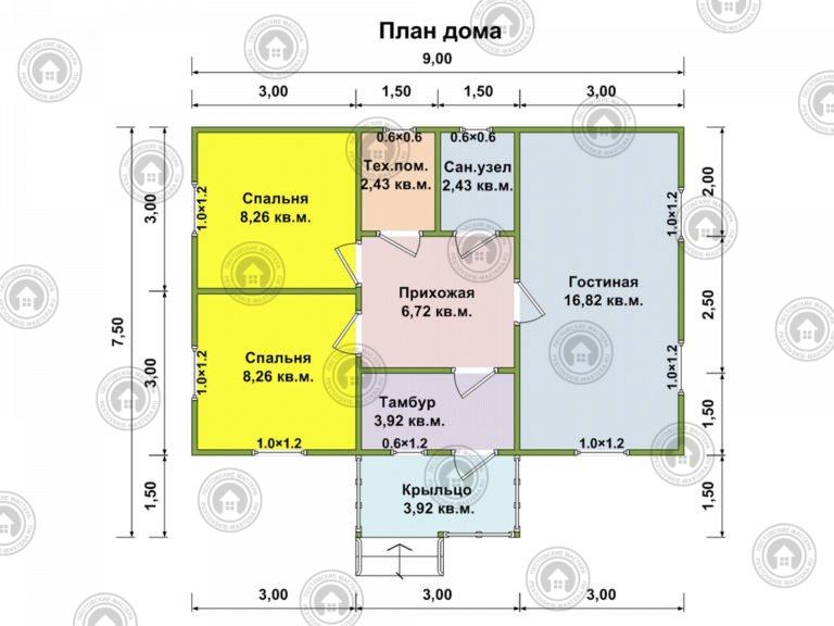 планировка загородный коттедж
